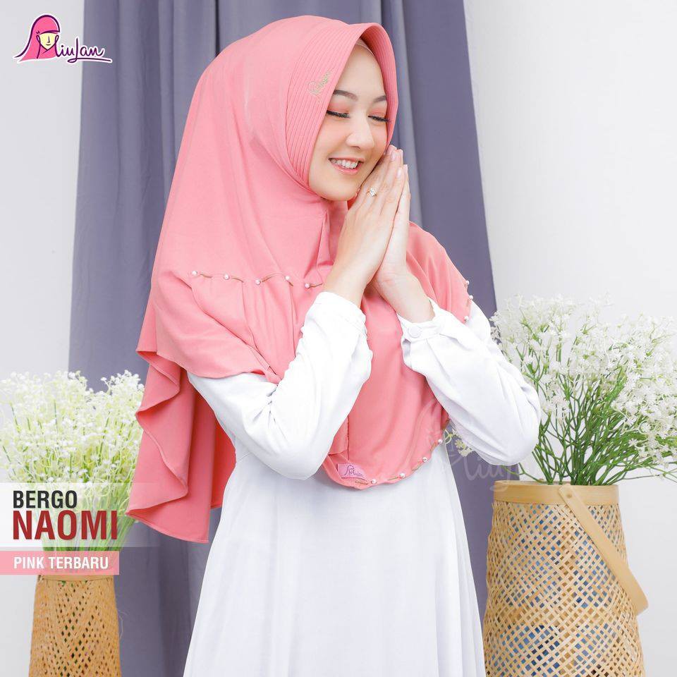 BERGO NAOMI MIULAN HIJAB-Pink terbaru