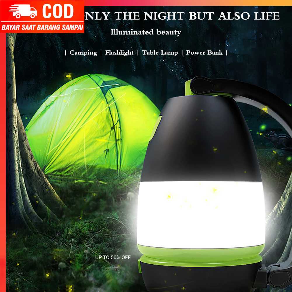 (100% BARANG ORI) Lampu LED Lentera Camping Lantern Light 1200 mAh - LB170