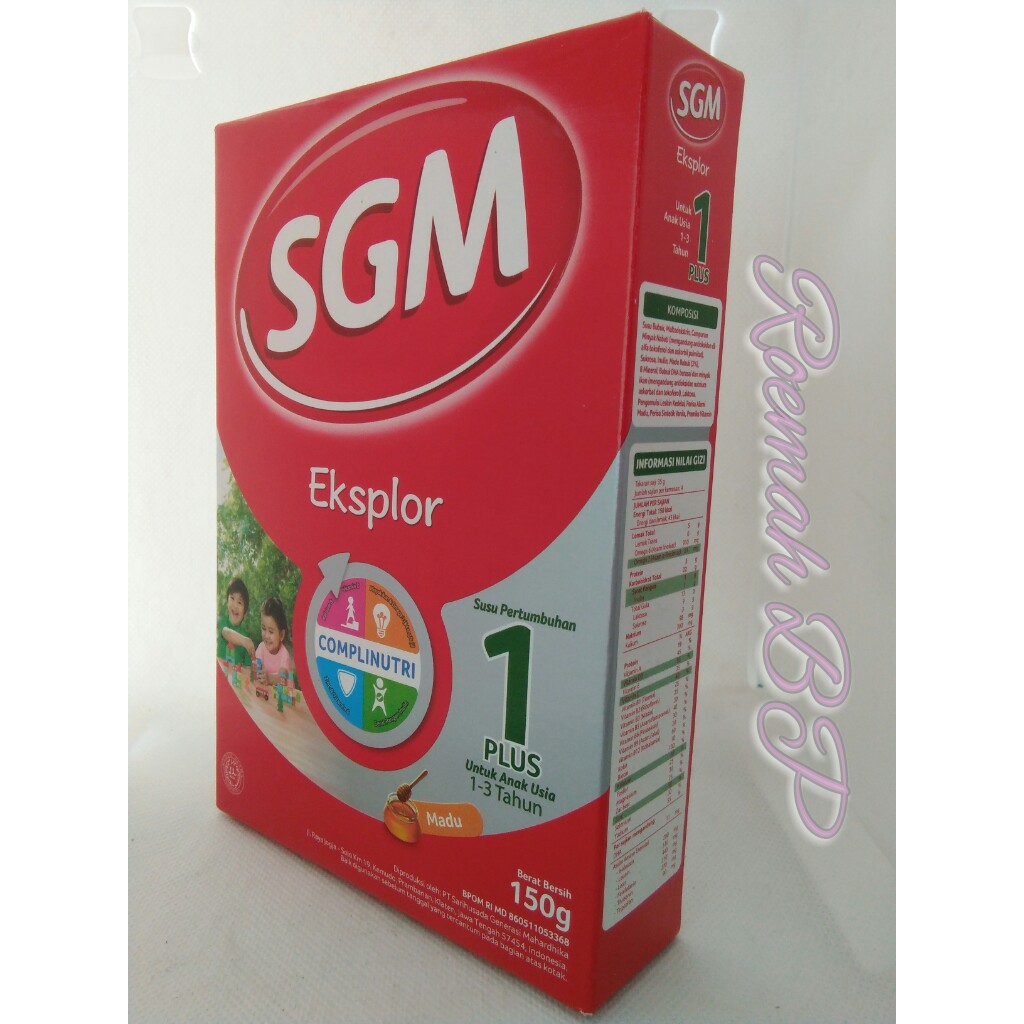 

SUSU SGM EKSPLOR 1+ RASA MADU 150 G