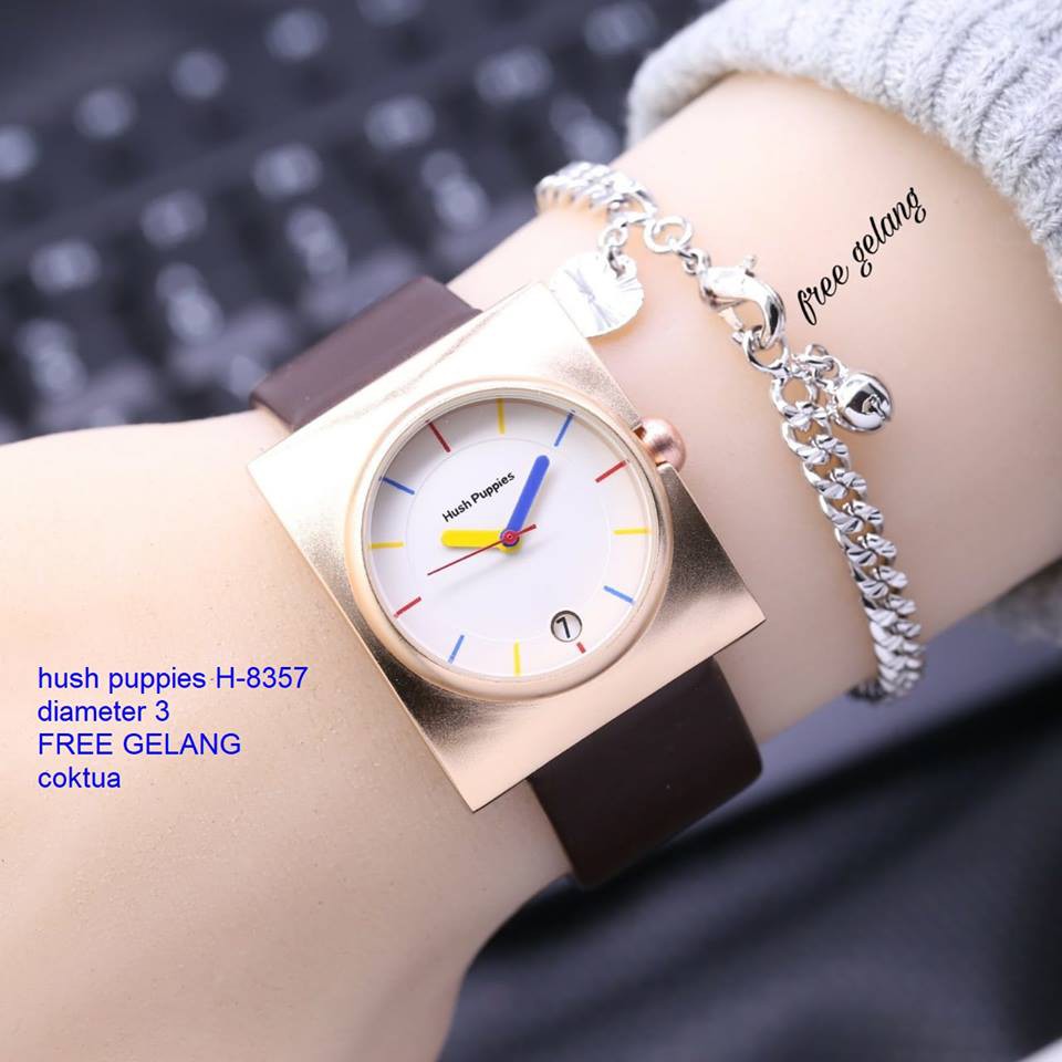 jam tangan wanita hush puppies free gelang .