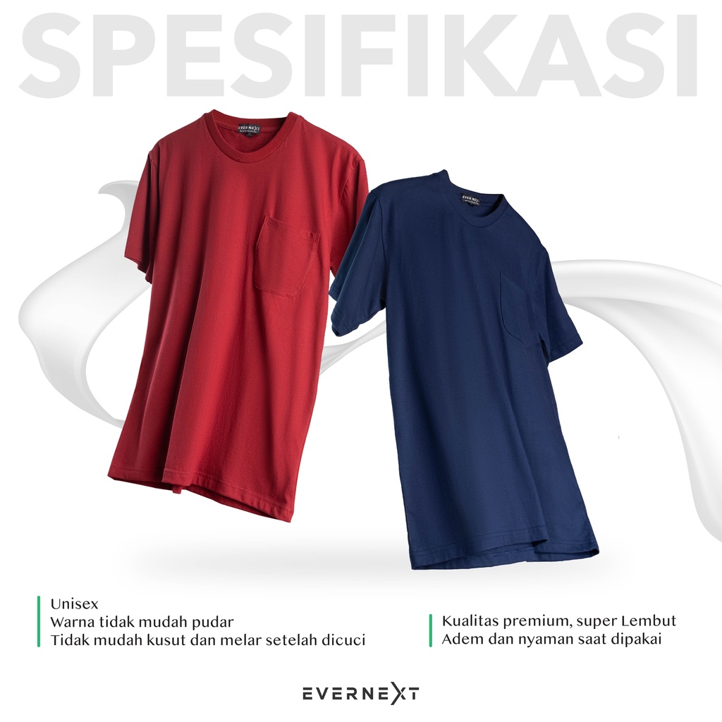 Kaos Polos Pria POCKET TEE T-shirt Adem Combed 30's Lengan Pendek Cowok Distro Lembut Outdoor COD