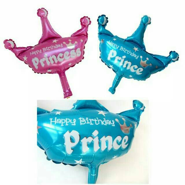 balon foil mahkota princess /prince mini size