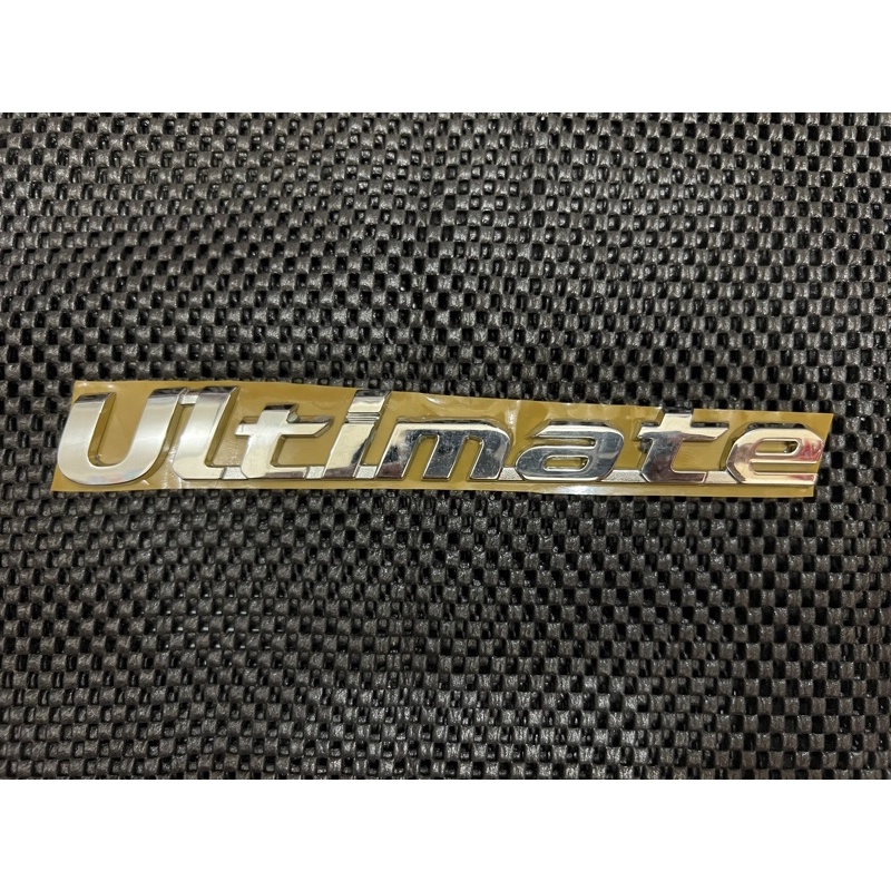 logo emblem tulisan Ultimate chrome 20cm