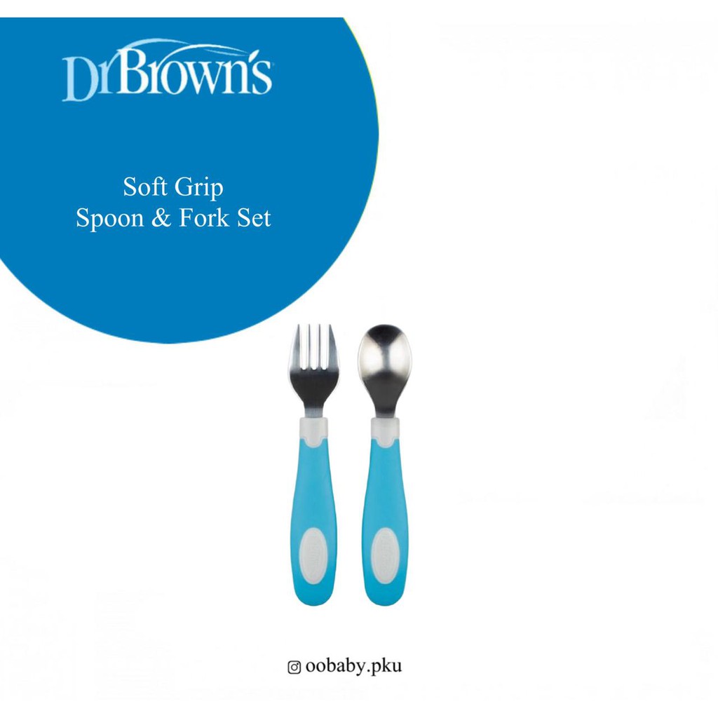 Dr.Brown's soft grip spoon &amp; fork set