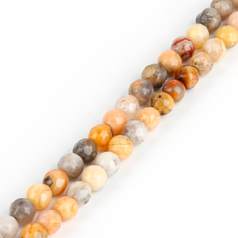 38-93 Pcs Fashion Natural Druzy Agate Faceted Round Bell Beads untuk DIY Kalung Membuat Perhiasan Memilih Ukuran 4 6 8 Mm Grosir