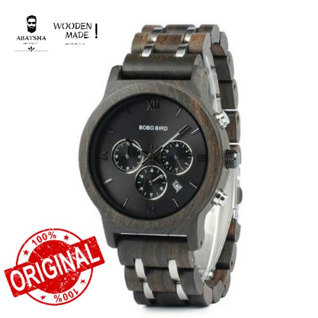 JAM TANGAN PRIA / JAM ORIGINAL / JAM KAYU / ELEGAN / SIMPLE / BOBO BIRD / UNIK / WOODEN WATCH
