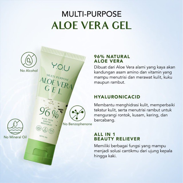 YOU MULTI PURPOSE ALOE VERA GEL 60GR