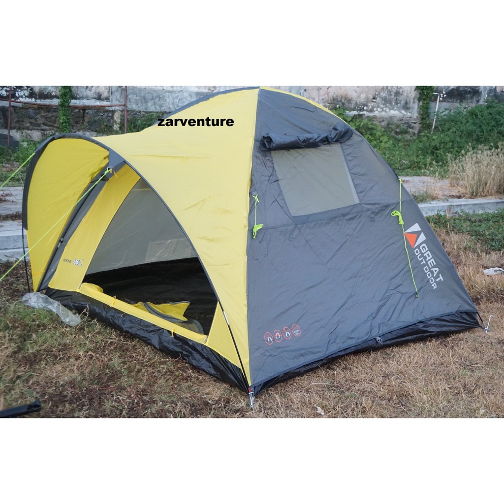 TERMURAH TENDA DOME DOUBEL LAYER kapasitas 4 orang great