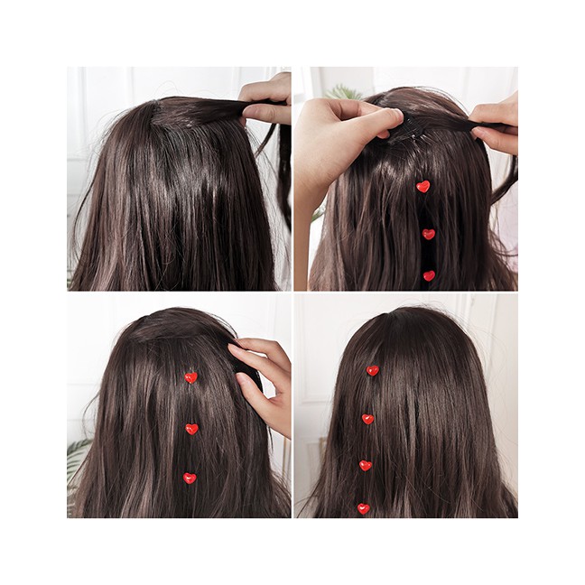 LRC Aksesoris Rambut Fashion Love Streamlined Flower Invisible Hair Clip F75288