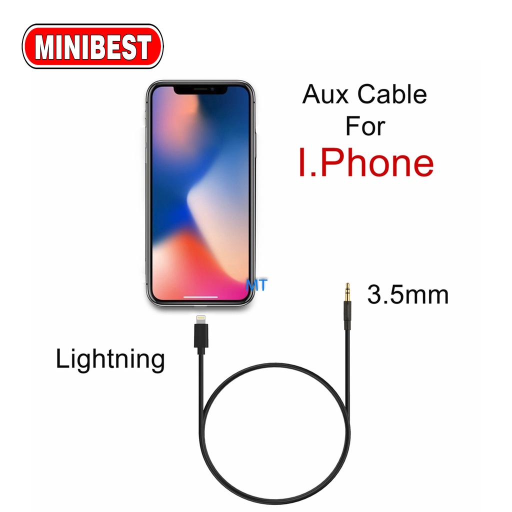 KABEL AUX LIGHTING TO 3.5MM IP 6.7.8.X. 8 PLUS / CABLE AUX LIGHTNING Ip7 T-007