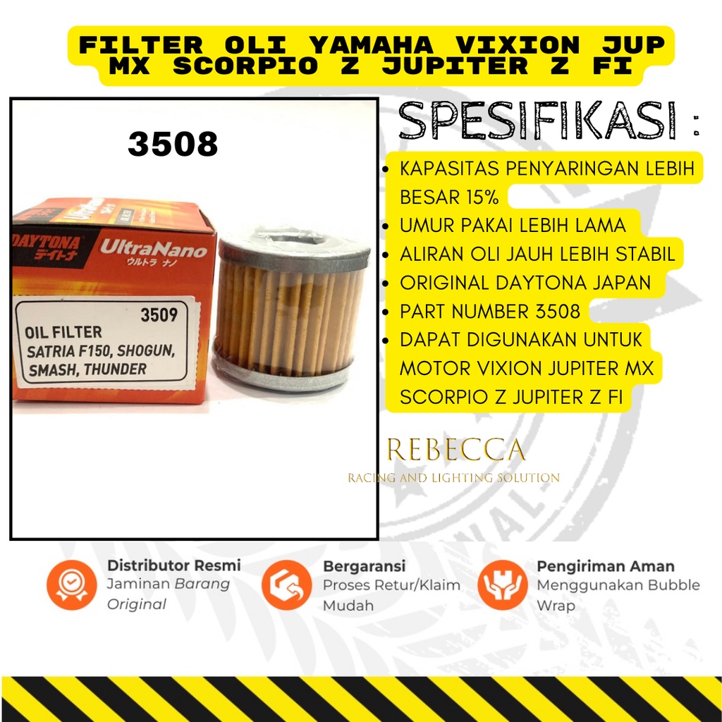 Filter Oli Yamaha Vixion Scorpio Z Jupiter Z Injeksi Oil Fiter Ultranano Daytona Original