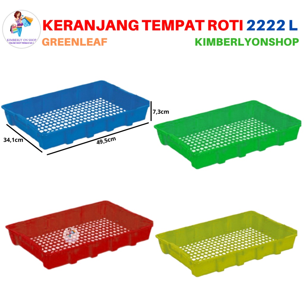 Keranjang Industri / Container Serbaguna Lubang 2222 L Green Leaf