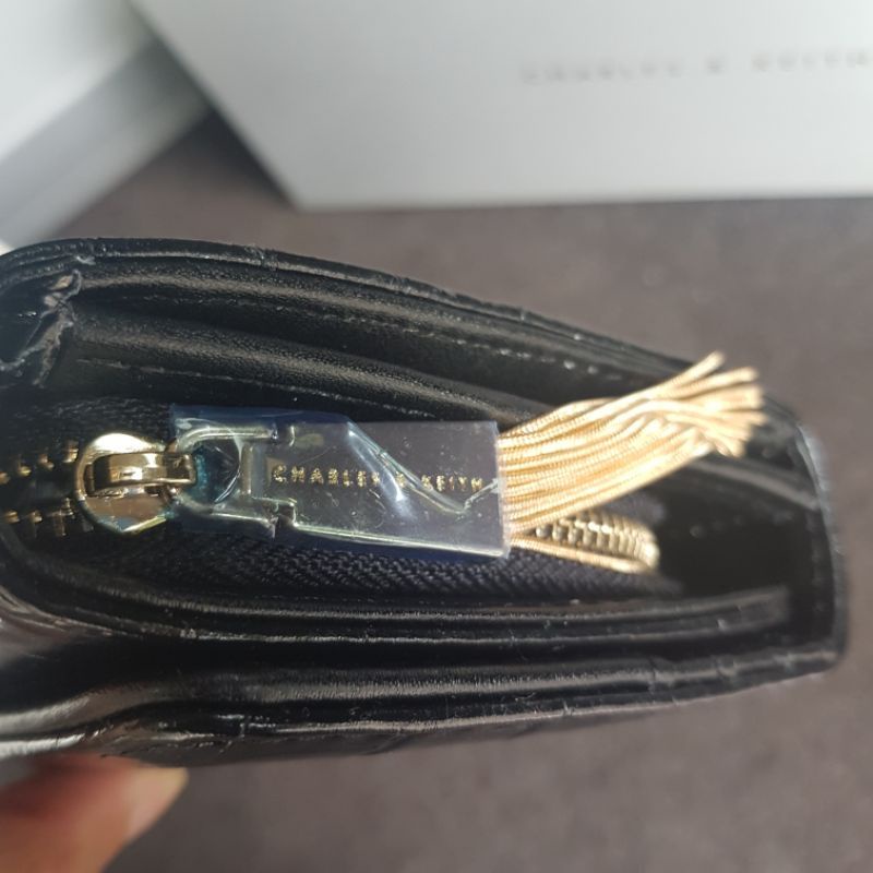 12.12  SALE | CK croc effect tassel long wallet