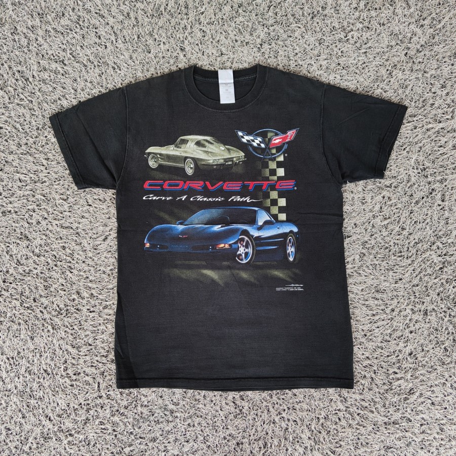 kaos vintage Corvette by andy's tee fruit of the loom original