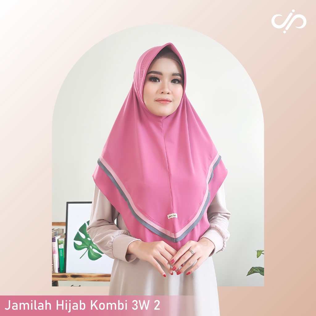 Kombi 3W2 - Bahan Jersey Premium Adem Hijab Kombinasi Warna Ori Jamilah Hijab