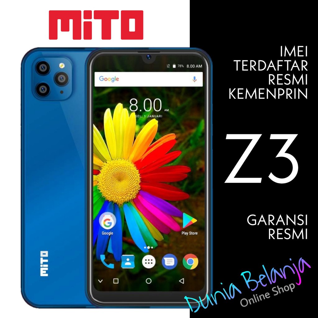 MITO Z3 4G - RAM 2GB - GARANSI RESMI - HP MITO Z3 - HP ANDROID MURAH