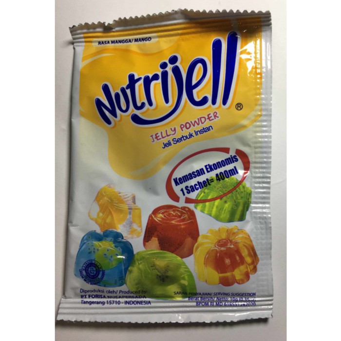 Nutrijell agar&quot; Jelly Powder Nutrijel ekonomis Rasa mangga mango 10gr