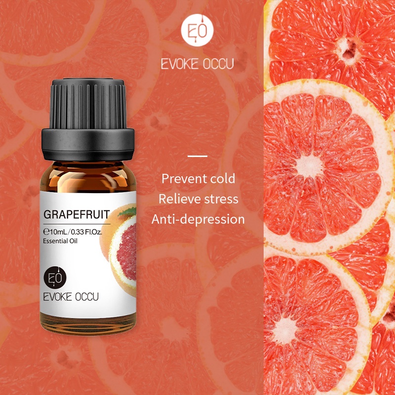 Evoke Occu - Grapefruit 10ml Essential Oil Minyak Aroma Terapi Diffuser Humidifier Natural Relax Fresh Candle Soap Bath Aromatherapy