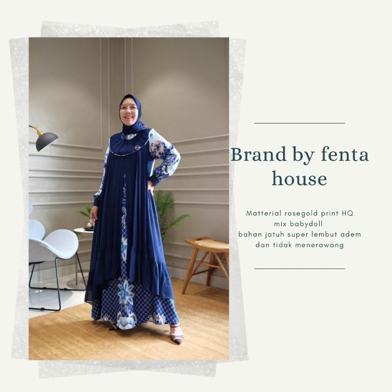 Gamis premium  gamis original fenta house thania dress