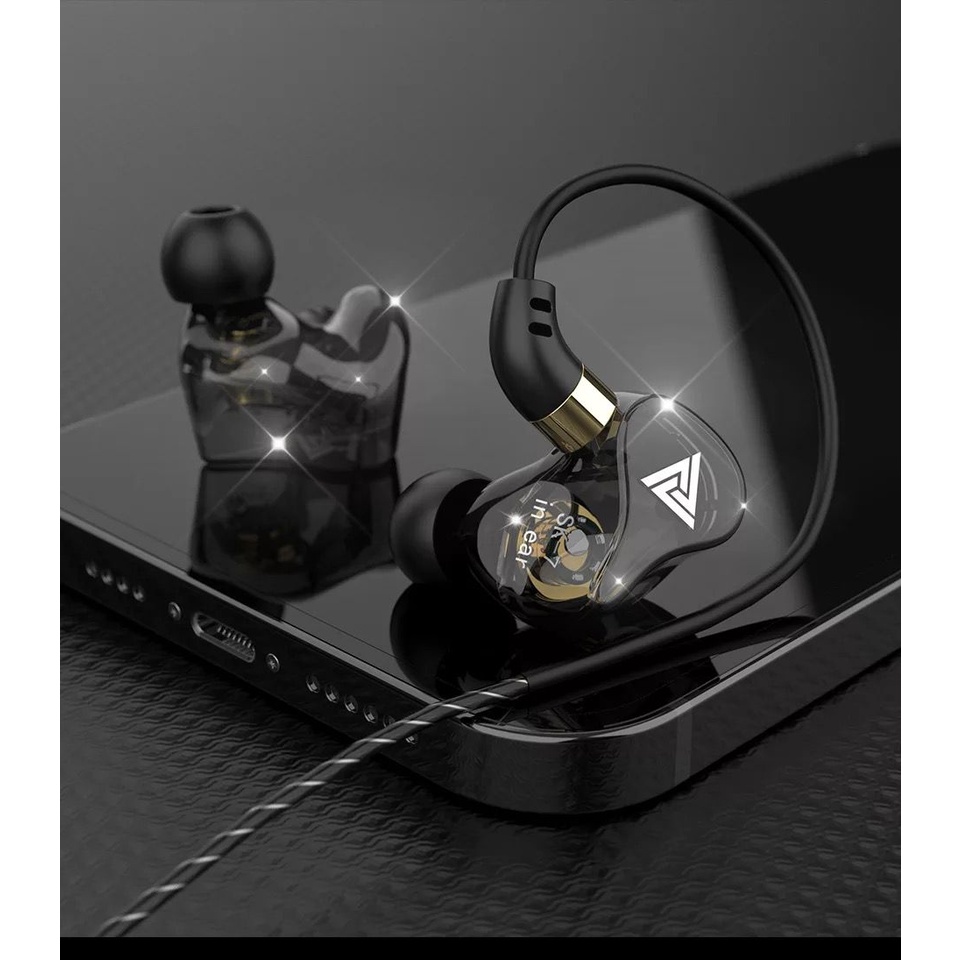 QKZ SK7 IEM Earphone Basshead - with Mic - Dynamic Driver  - Garansi Resmi 6 Bulan