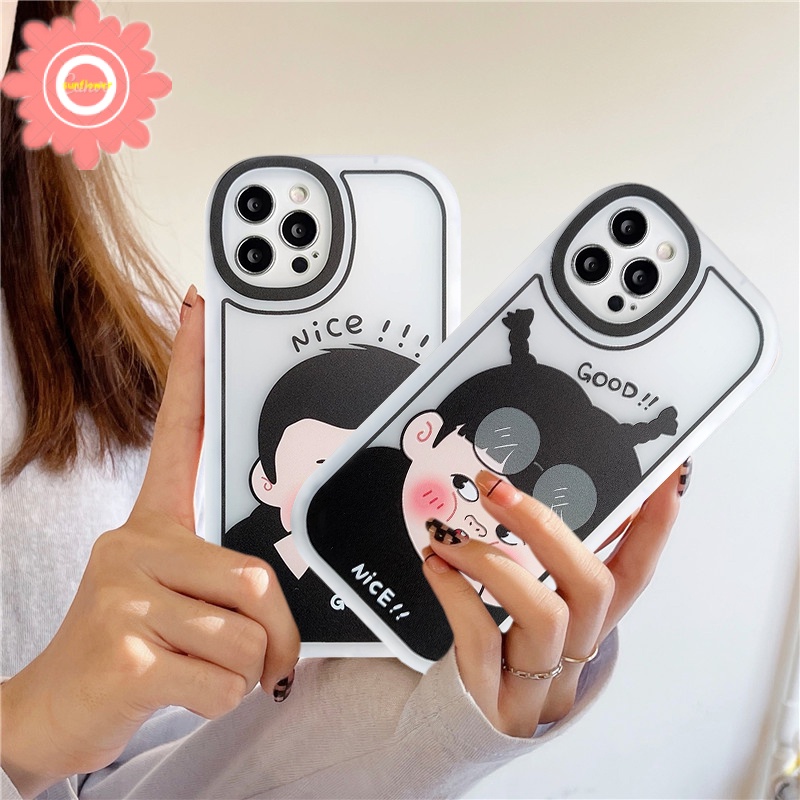 Soft Case Silikon Tpu Motif Kartun Untuk iPhone 7 8 Plus 11 13 12 Pro Max 6s 6 Plus XS Max X XR SE 2020