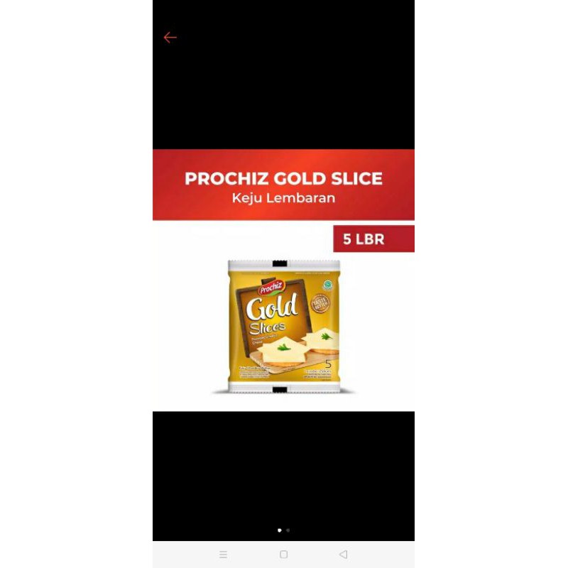 

Keju Prochiz Gold Slice 5 lembar