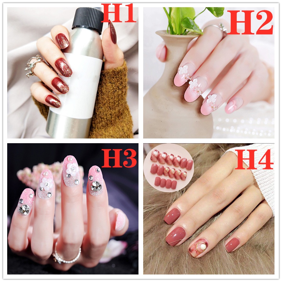 【COD】FLID 24pcs Kuku Palsu 3D Nikah Wedding False Fake Nail Nails Nailart Pengantin Tangan