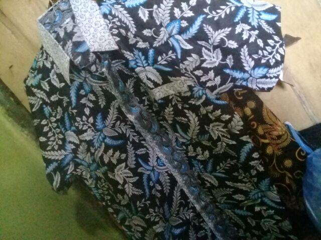 Asifa Batik Hrb026 Kenongo Kemeja Tosca Pendek Pekalongan Padi M L Xl Sogan Tulis Halus Kemeja Batik