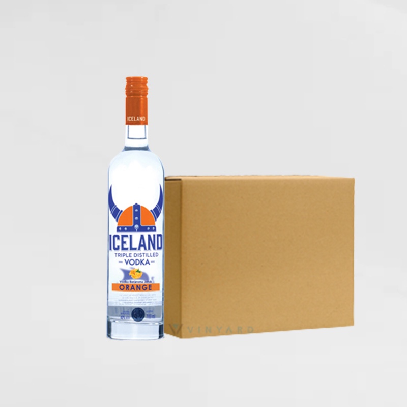 Paket Isi 12 botol Iceland Vodka Orange 700 ml