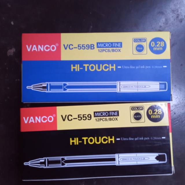 

2 pcs Pulpen vanco hi touch 0,28 mm murah