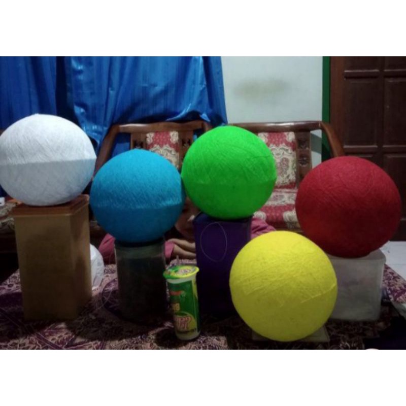 Lampu gantung - Lampion Benang karakter diameter 17cm -20cm (bisa pesan karakter kesukaan anda via c