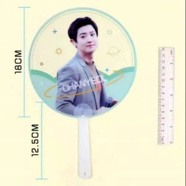 SALE  READY EXO FAN KIPAS TRANSPARAN HANDFAN LAY CHANYEOL SEHUN KPOP STUFF MERCHANDISE