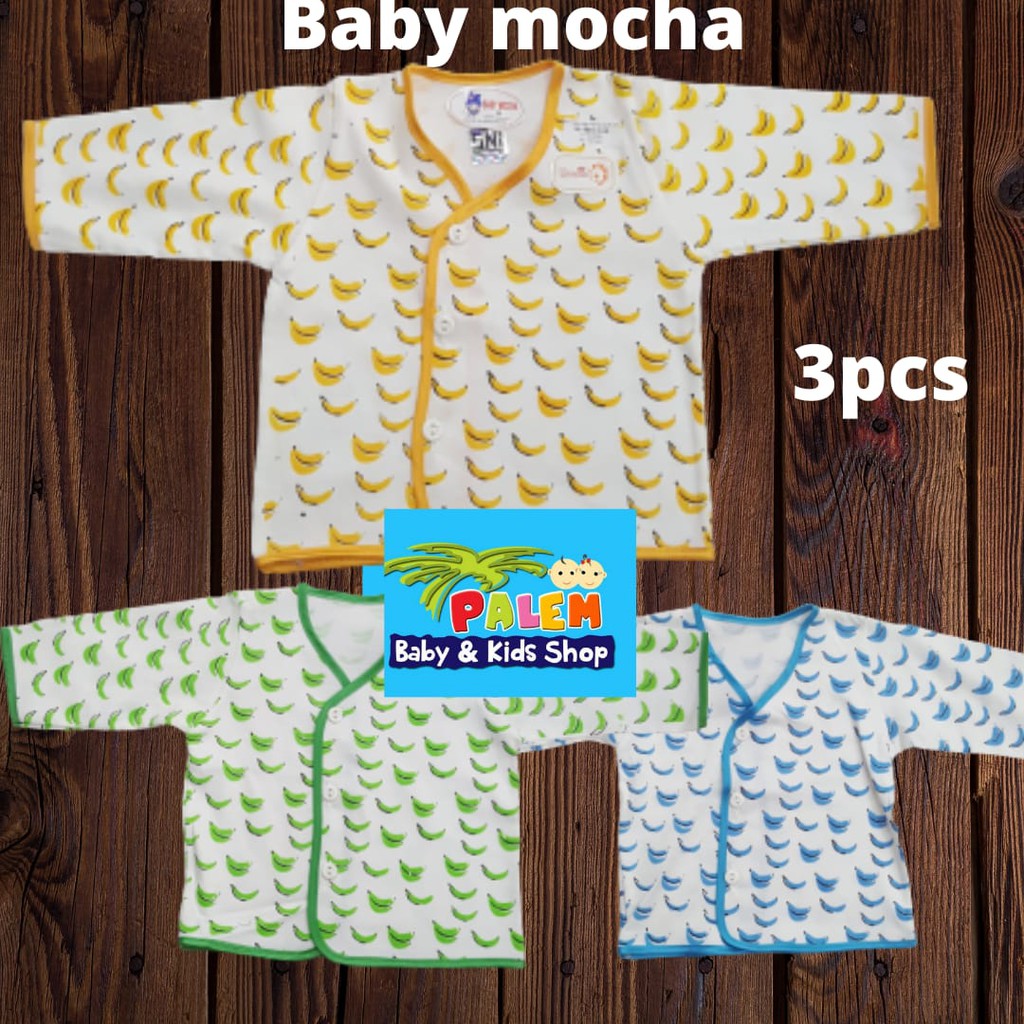 baby mocha Baju Atasan banana Panjang 3in1 Untuk Usia newbron