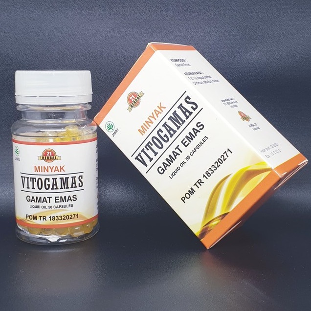 KAPSUL GAMAT EMAS OIL Herbal 21 KINI GANTI NAMA VITOGAMAS MINYAK GAMAT EMAS