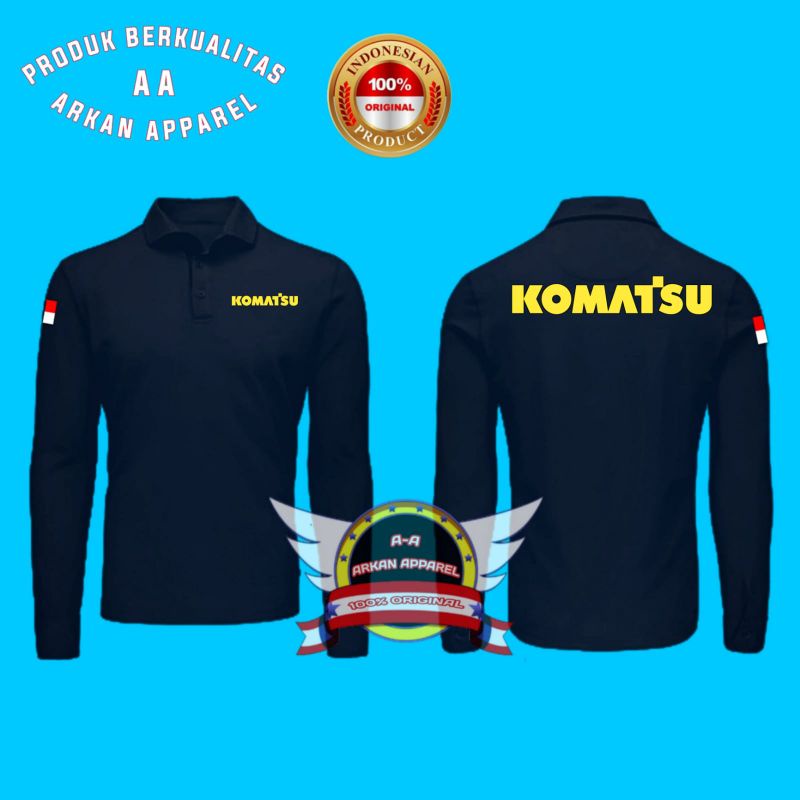 KAOS KERAH KOMATSU KAOS POLO SHIRT KOMATSU