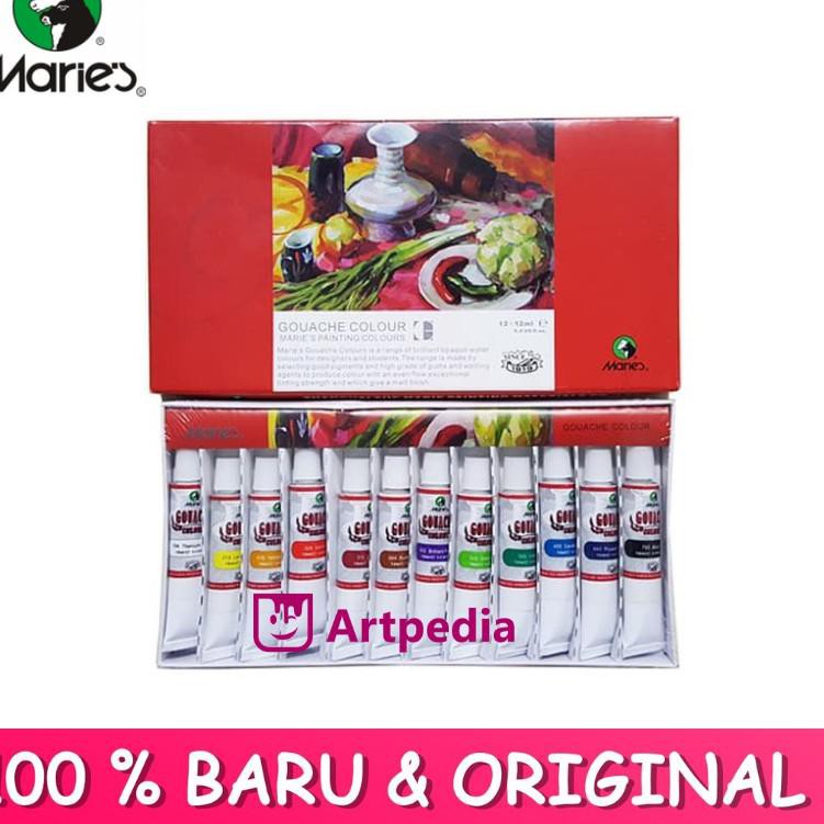 

BiG PROMO!!>> Maries Gouache set 12 x 12ml - Cat Maries gouache set 12 - 7132B ..,,..