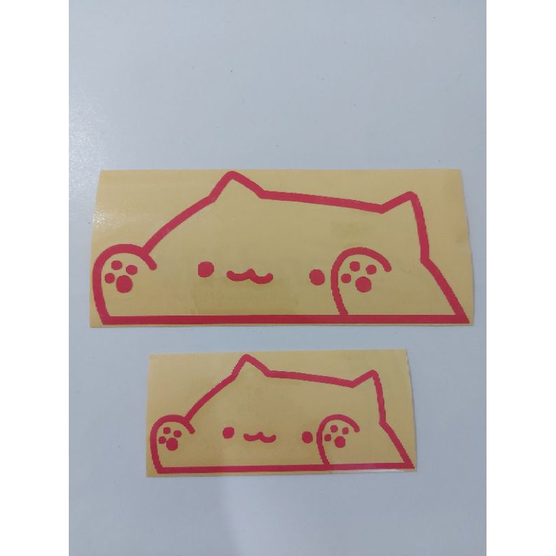 STICKER BONGO CAT CUTTING MOTOR MOBIL LAPTOP