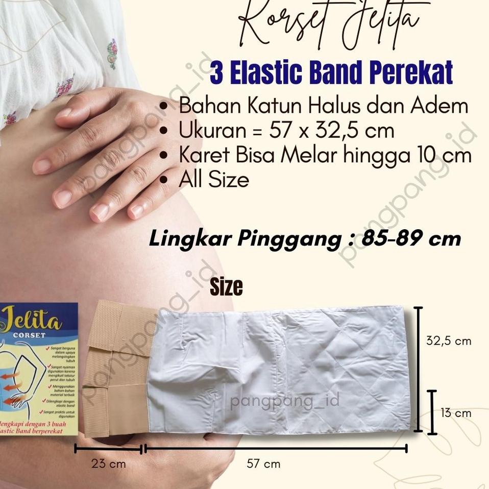 Korset Jelita Perfect XL Jumbo Stagen 3 Strap Katun Habis Lahiran Ibu Hamil Paling Laris Original1 k