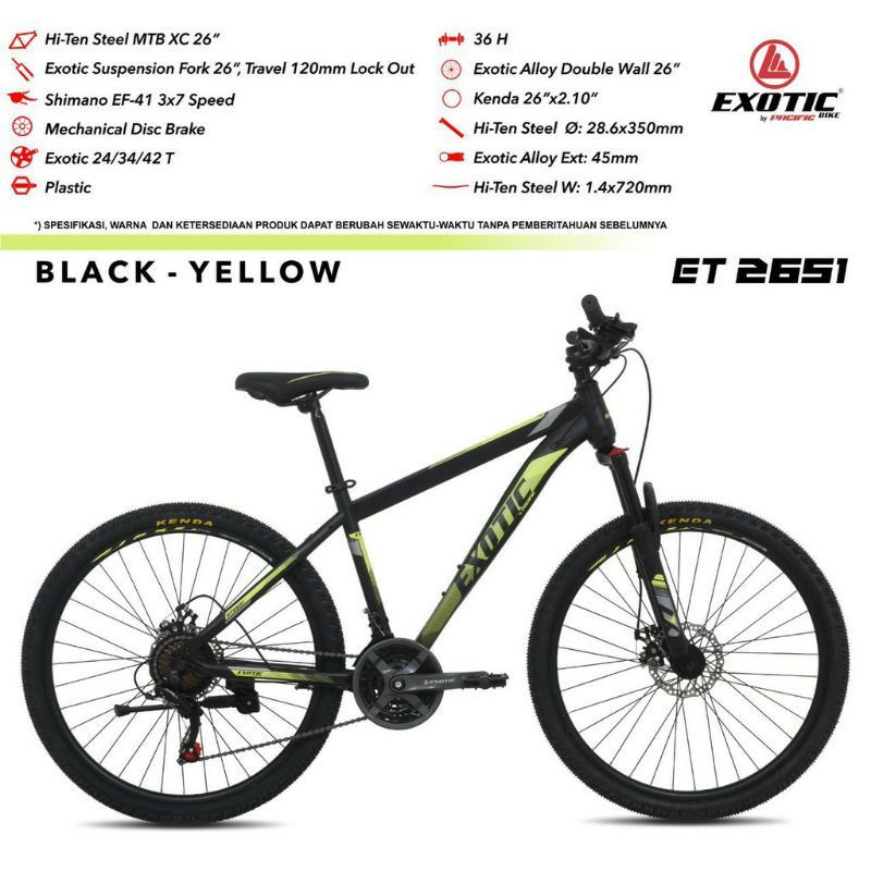 Sepeda MTB /Gunung 24 Inch 2651 Exotic