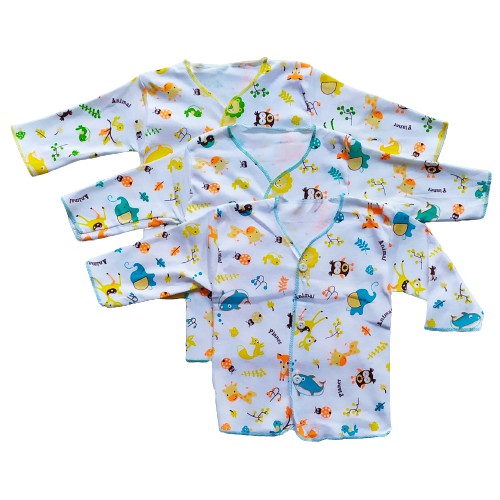 3 Pcs Baju bayi lengan panjang nb Motif  atasan bayi  baju anak lengan panjang  Baju bayi 0-6 bl