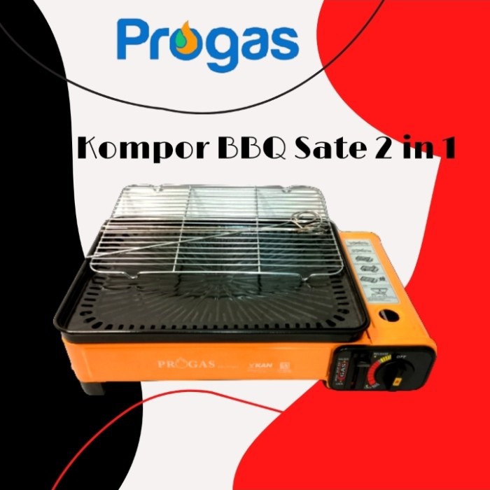 Kompor Gas Portable PROGAS BBQ + Sate 2 in 1 | Barbeque ...