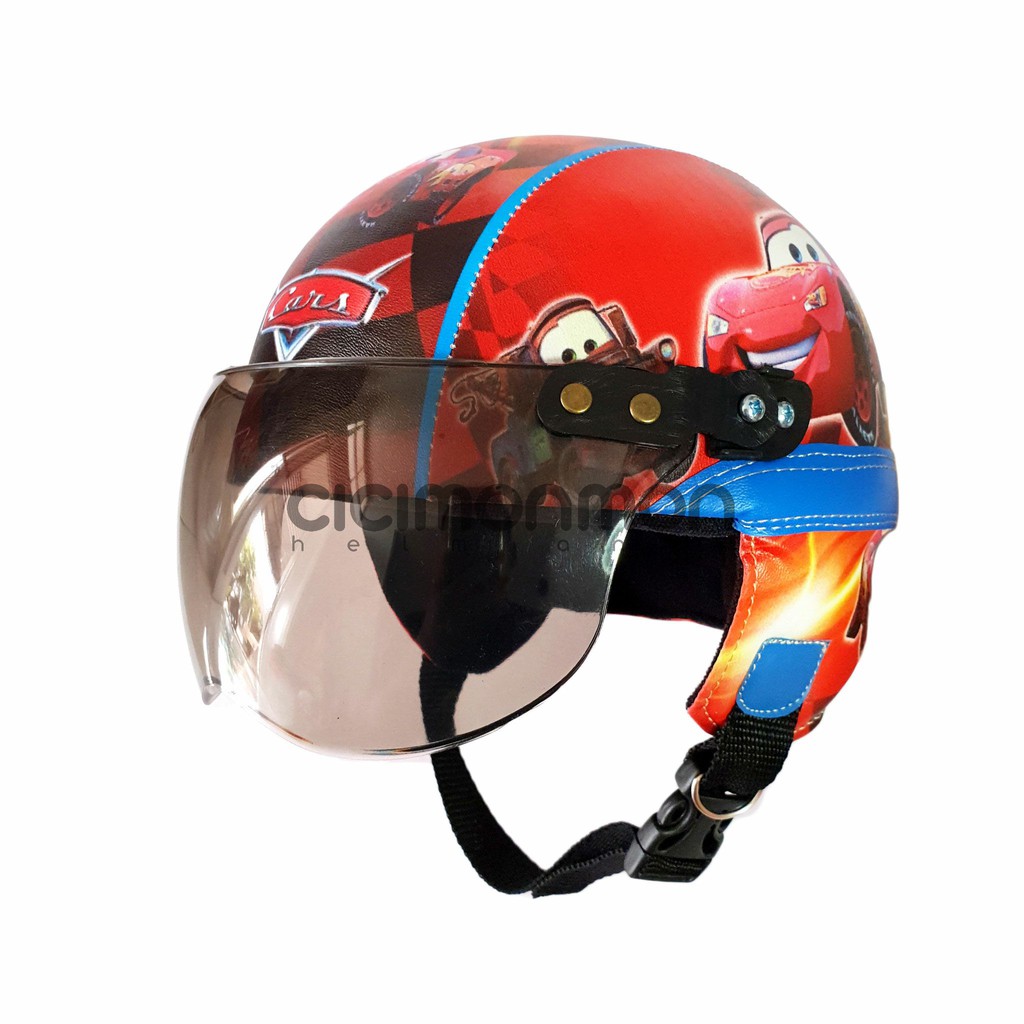 SPECIAL Helm Anak Retro Karakter CARS