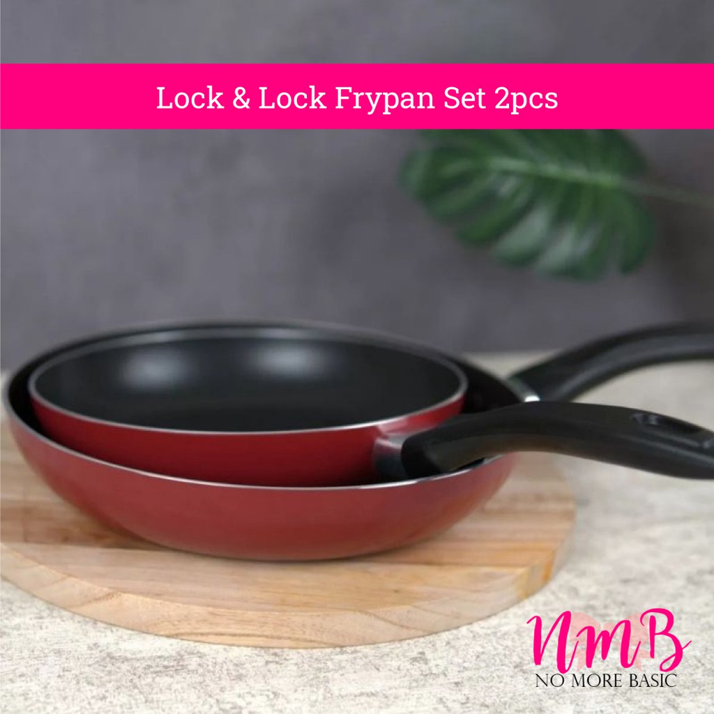 Lock n Lock Frypan Set 2pcs Penggorengan Teflon 24 cm dan 20 cm Anti Lengket