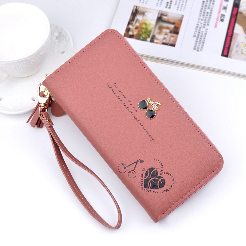 ♥TMALL88♥ DOMPET PANJANG TALI / BERMOTIF CERRY / DOMPET CANTIK / MURAH