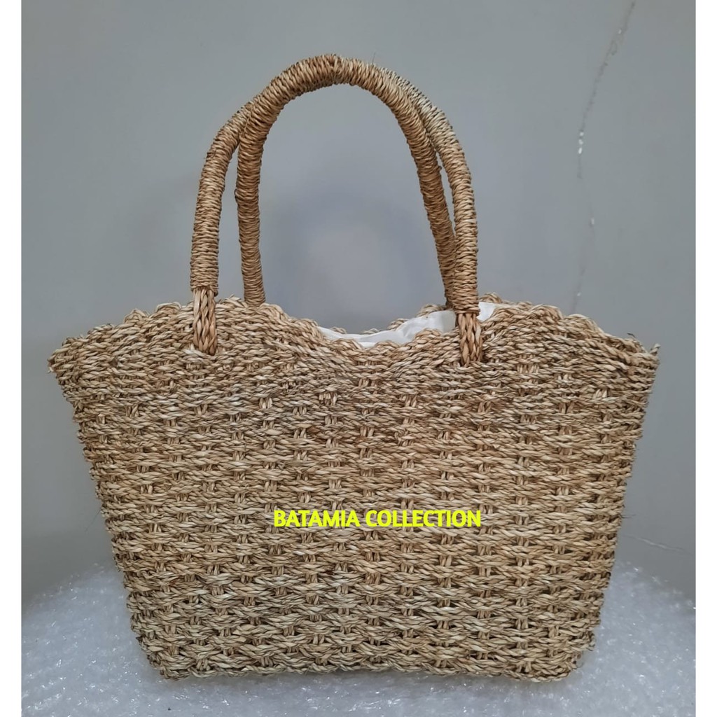 Tas Pandan Lilit Rara Model Gelombang Tas Anyaman Pandan Wanita Etnik