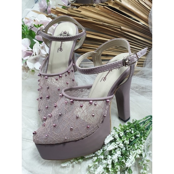 sepatu purri mauve tinggi 12cm