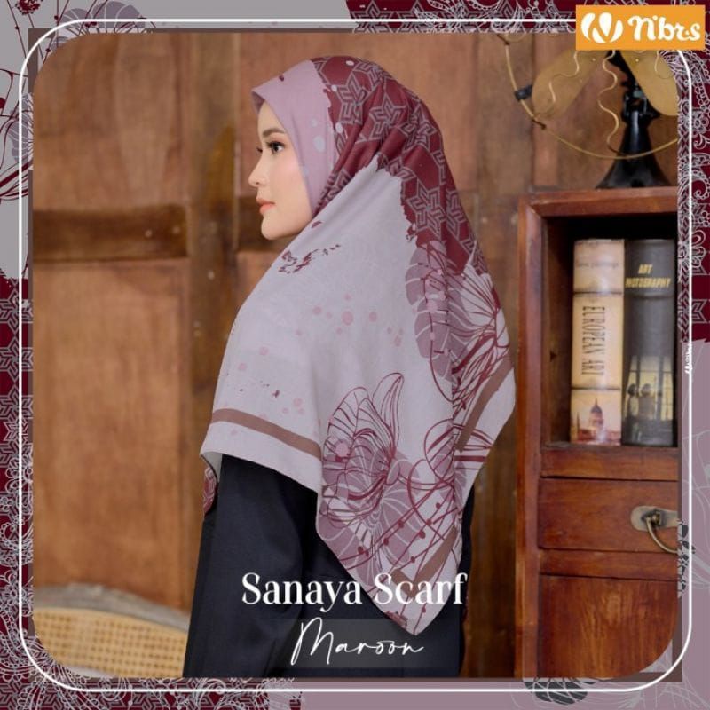 HIJAB SEGIEMPAT VOAL NIBRAS SANAYA SCARF