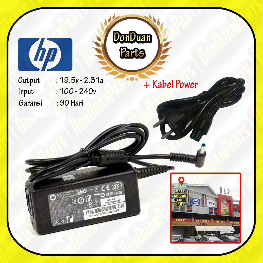 Jual PROMO !!! Charger Casan Adaptor Laptop HP 19.5v - 2.31a X360 15