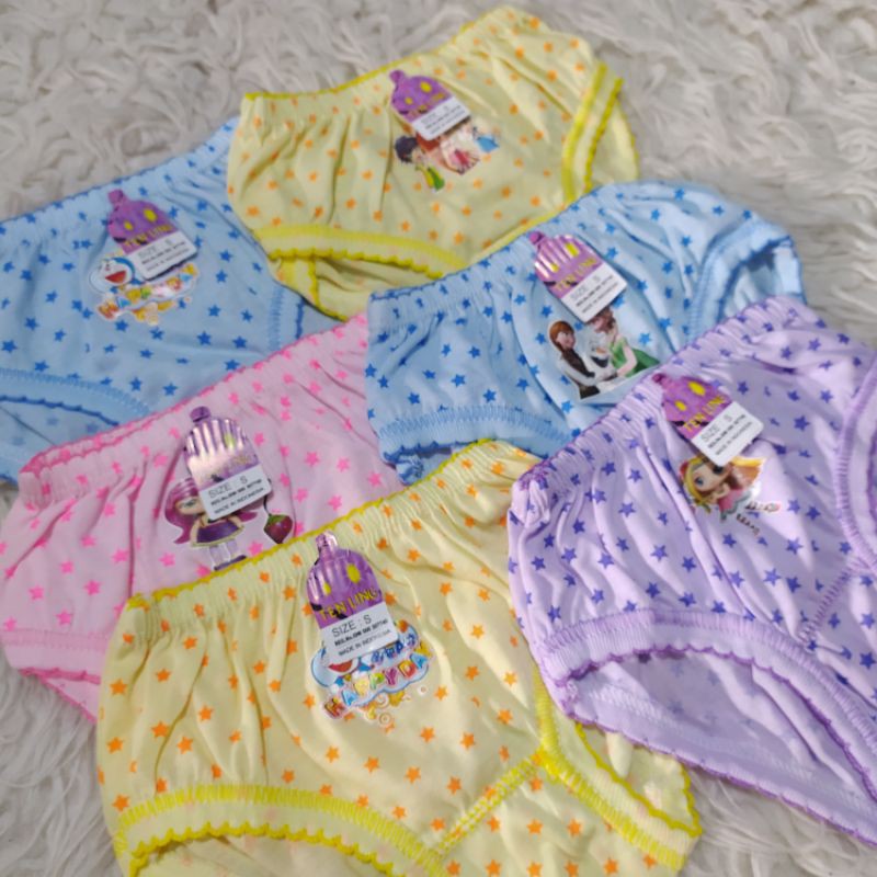 CELANA DALAM ANAK PEREMPUAN  UMUR 3-9 THN  HARGA 6&amp;12 PCS