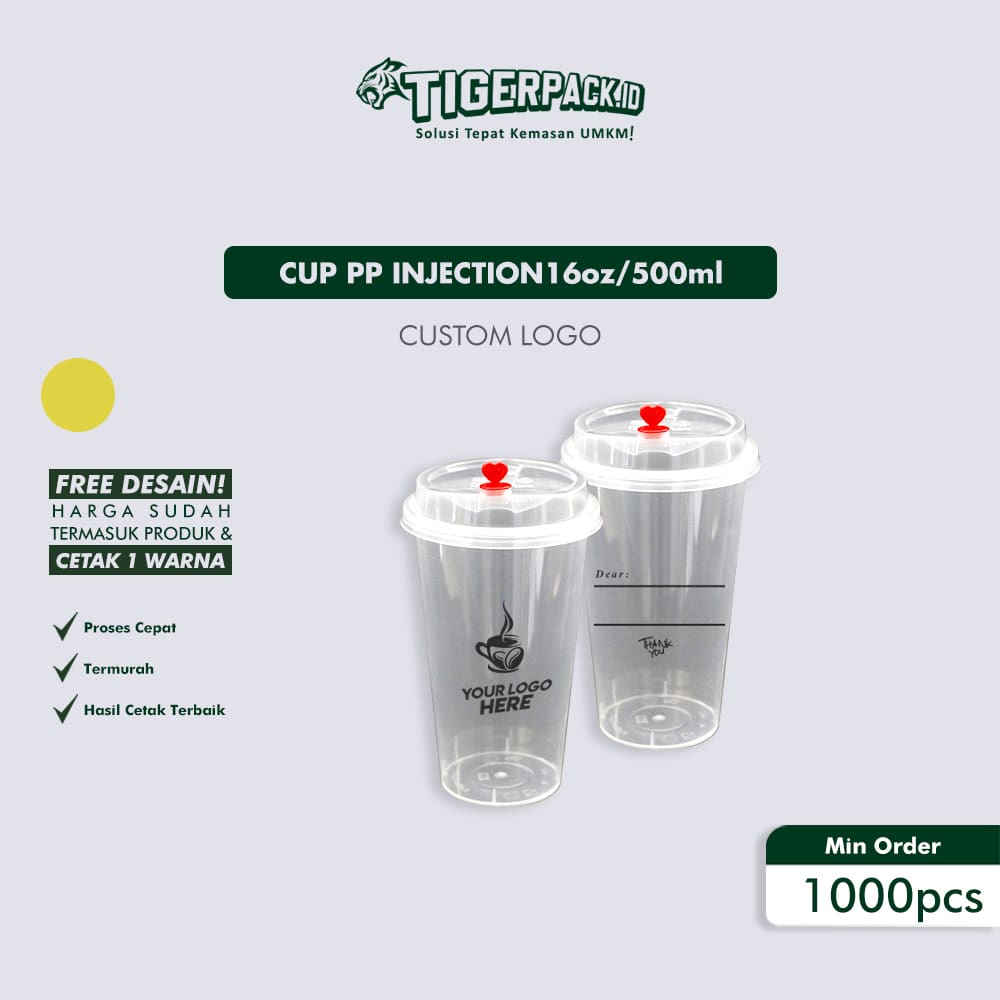 

Cup PP Injection 16oz/500ml - Custom logo